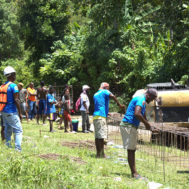 Illustration des travaux de rehabilitation du Système d'Adduction d'Eau Potable (SAEP) de Petit Boucan, 2ème section communale de Gressier
